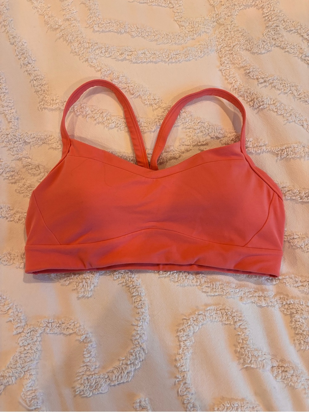 Athleta Coral Sports Bra with Double Straps EUC